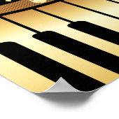 Poster Clés cool Gold Et Black Music (Coin)