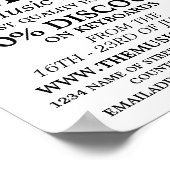 Poster Clés de clavier, boutique d'instruments de musique (Coin)