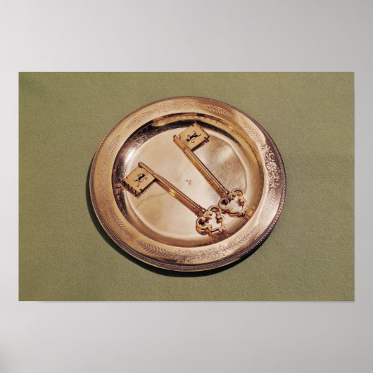 Poster Clés de Gand sur une plaque (Devant)