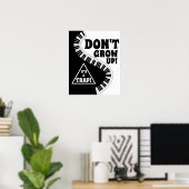 Poster Clés de piano noir/blanc classique ne grandissez p (Bureau à domicile)