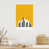 Poster Clés de ville conception d'impression originale -  (Cuisine)