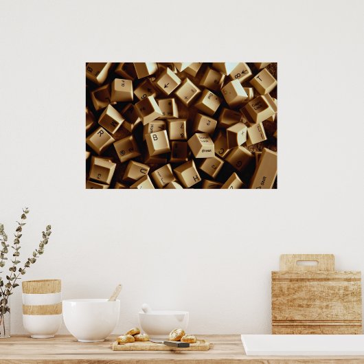 Poster Clés d'ordinateur (Cuisine)