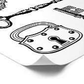 Poster Clés et verrous de squelette (Coin)