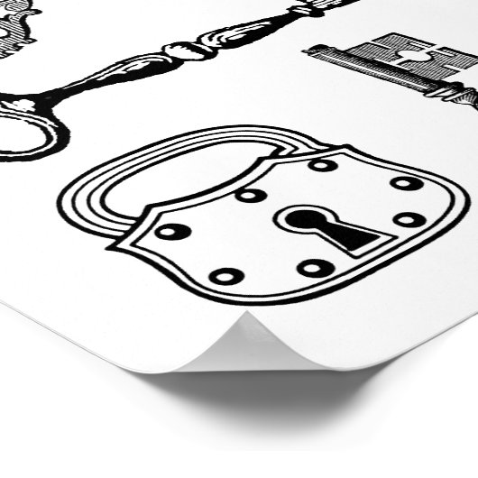 Poster Clés et verrous de squelette (Coin)