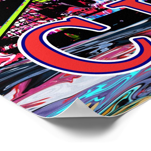 Poster Cleveland en graffiti (Coin)