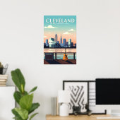Poster Cleveland Ohio vintage (Bureau à domicile)