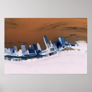 Poster Cleveland Skyline