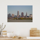 Poster Cleveland Skyline au printemps (Cuisine)