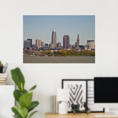 Poster Cleveland Skyline au printemps (Bureau à domicile)