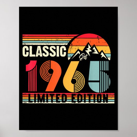 Poster Clic 1965 Limited Edition 60 Year Old 60th Birthda (Devant)