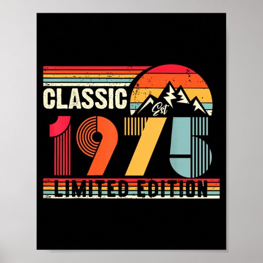 Poster Clic 1975 Limited Edition 50 Year Old 50th Birthda (Devant)