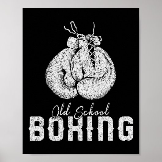 Poster Clic de boxe scolaire masculin (Devant)