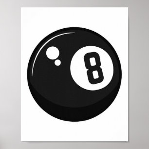 Poster Clic Magic 8 Huit Ll Billard Lecteur Billard Adult