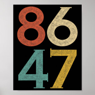 Poster Clic Style Vintage 80s 86 47 Anti Trump