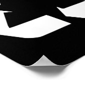 Poster Clic vert-blanc Recycle Sign Design Standard (Coin)