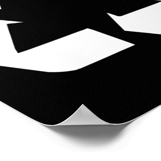 Poster Clic vert-blanc Recycle Sign Design Standard (Coin)