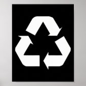 Poster Clic vert-blanc Recycle Sign Design Standard (Devant)