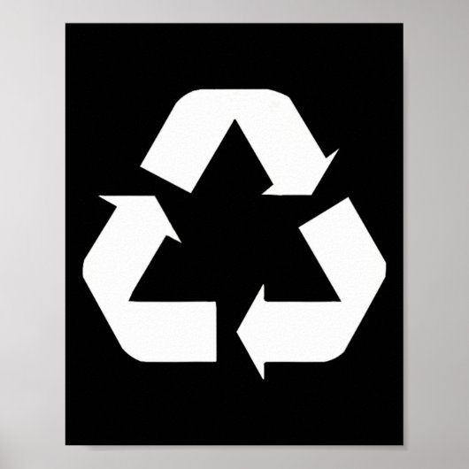 Poster Clic vert-blanc Recycle Sign Design Standard (Devant)