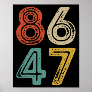 Poster Clic Vintage 80s Style 8647 Anti Trump
