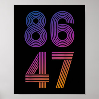 Poster Clic Vintage 80s Style 86 47 Anti Trump _2