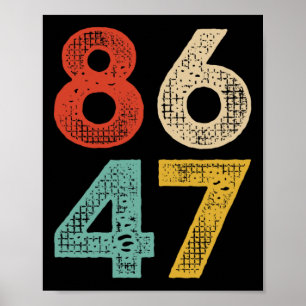 Poster Clic Vintage 86 47 Anti Trump 2025 Impeach Préside