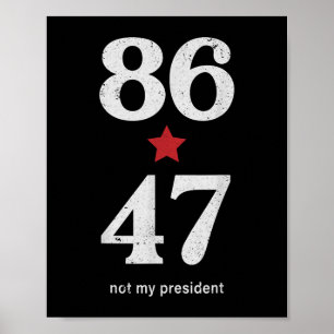 Poster Clic Vintage Style des années 80 86 47 Anti Trump