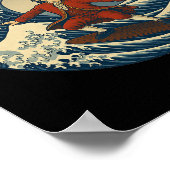 Poster Clical Musician Mozart Ukiyo-e Surfing (Coin)