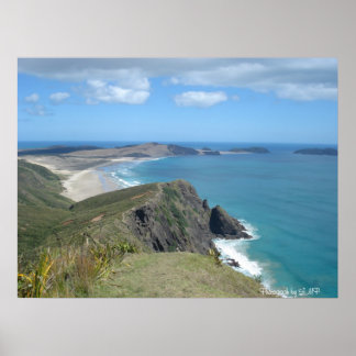 Poster Cliff à Cape Reinga, Nouvelle-Zélande, Photo LMP