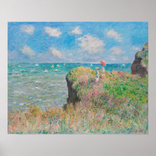 Poster Cliff Walk à Pourville (1882) par Claude Monet