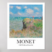 Poster Cliff Walk à Pourville par Claude Monet (Devant)