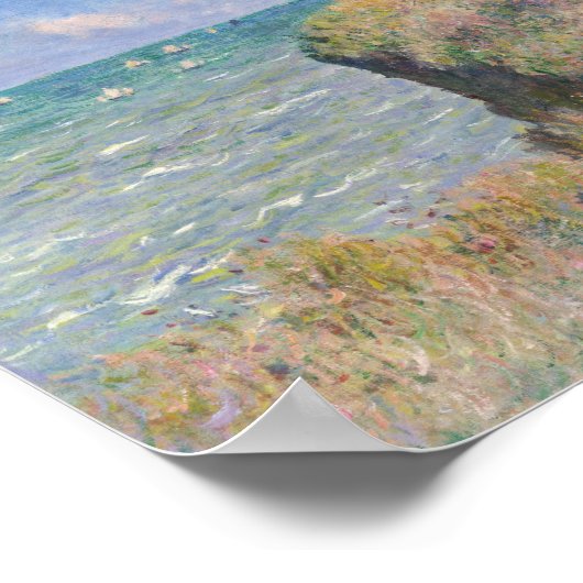 Poster Cliff Walk à Pourville par Claude Monet (Coin)