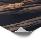 Poster Cliffside Brown Blue Ocean Waves Balnéaire (Coin)