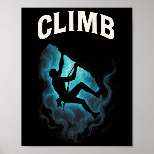 Poster Climb - Rock Climbing Outdoor (Devant)