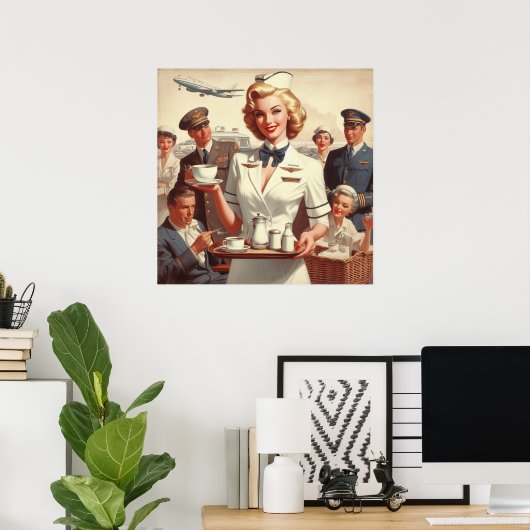 Poster Clin de stadier vintage (Bureau à domicile)