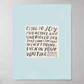 poster "Cling to joy" (Voorkant)