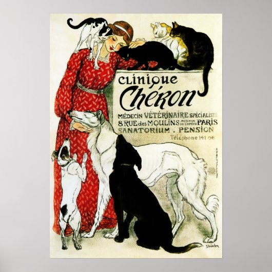 Poster CLINIQUE CHERON Clinique pour animaux de compagnie (Devant)
