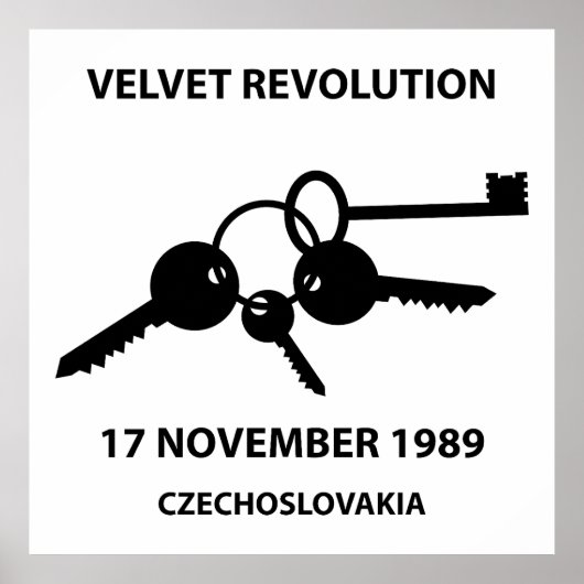 Poster Clinking keys - velvet revolution symbol (Devant)