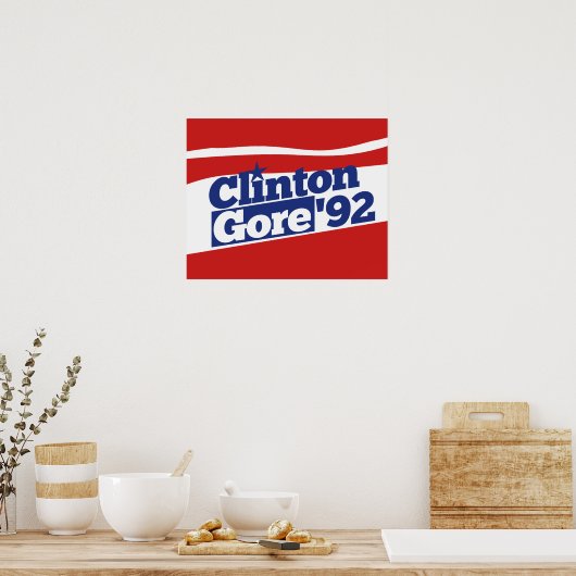 Poster Clinton Gore 92 (Cuisine)