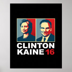 Poster Clinton Kaine 16 - Posterisé —