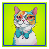 Poster Clipart d'illustration de chat (Devant)