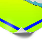 Poster Clipart d'illustration de chat (Coin)