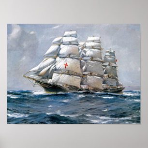 Poster Clipper à voile Dreadnough