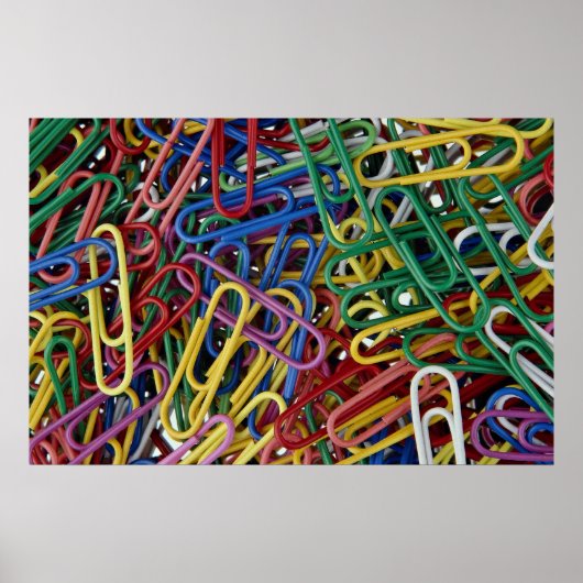 Poster Clips papier colorés (Devant)