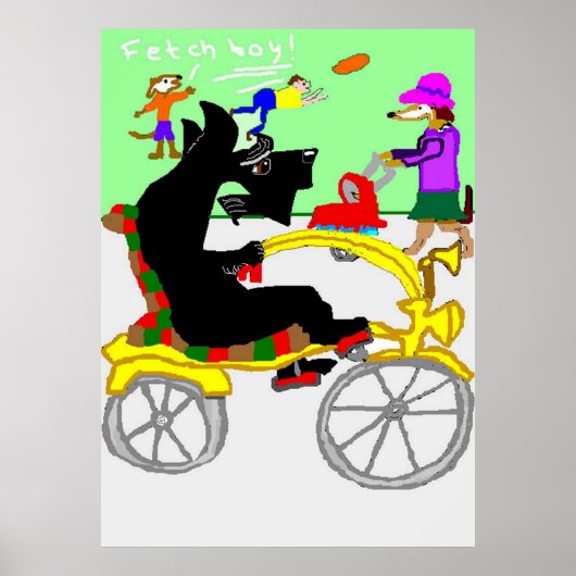 Poster Clive Scottie À Vélo (Devant)