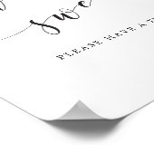 Poster Clligraphie moderne L'amour est doux Mariage Panne (Coin)