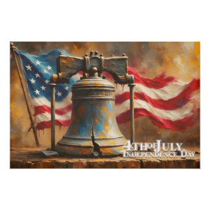 Poster Cloche de la Liberté pour la célébration du 4 juil