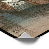 Poster Clocher dans Okayama Hasui Kawase shin hanga (Coin)