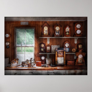 Poster Clocksmith - dans l'atelier de réparations
