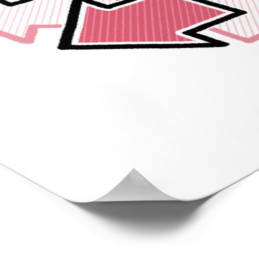 Poster Clockwise Arrows Minimal Geometric Red (Coin)