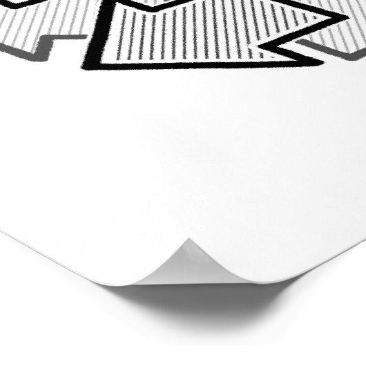 Poster Clockwise Arrows Minimal Geometric White Variant 1 (Coin)